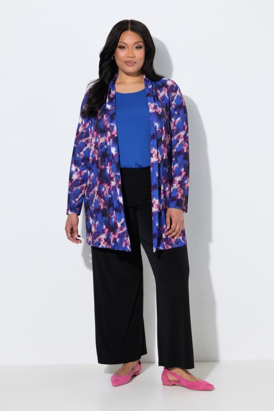 Matte Jersey Watercolor Open Shape Jacket