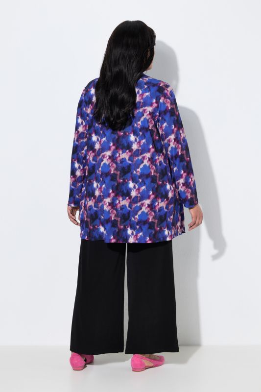 Matte Jersey Watercolor Open Shape Jacket