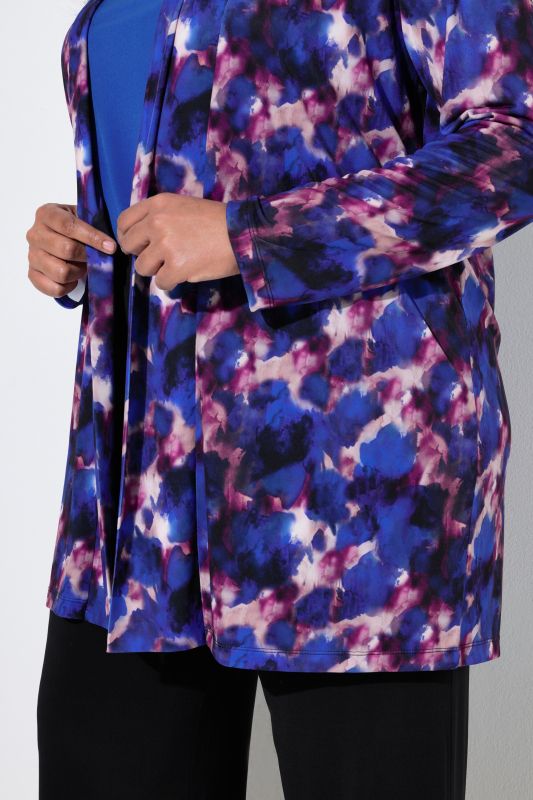 Matte Jersey Watercolor Open Shape Jacket