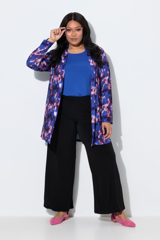 Matte Jersey Watercolor Open Shape Jacket