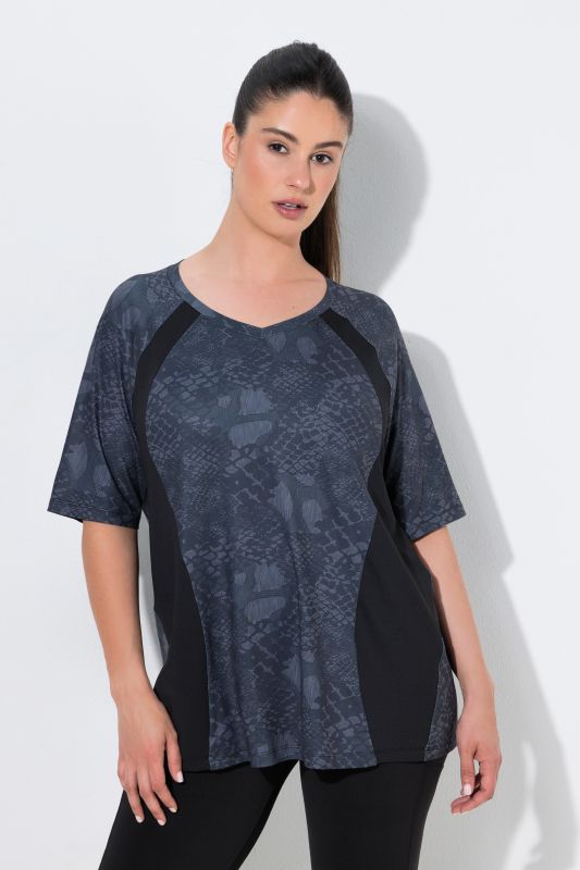 Quick Drying Snakeskin Print Short Sleeve Athletic Tee