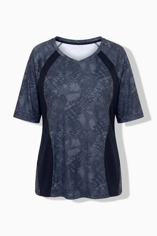 Quick Drying Snakeskin Print Short Sleeve Athletic Tee