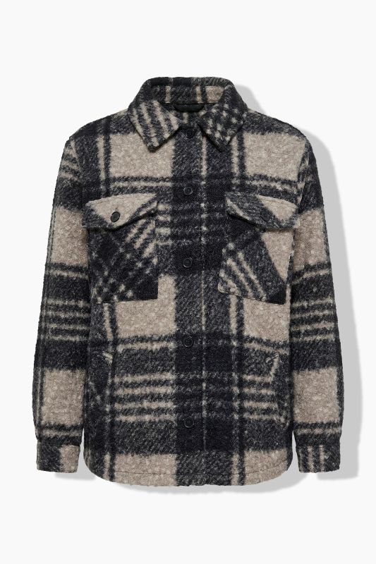 Plaid Teddy Fleece Oversized Shacket