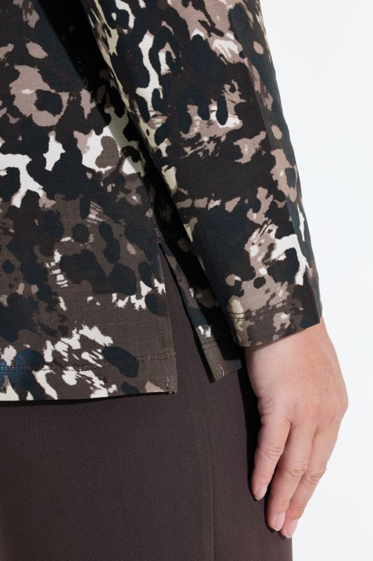 Sparkling Leopard Print Pima Cotton T-Shirt Blouse