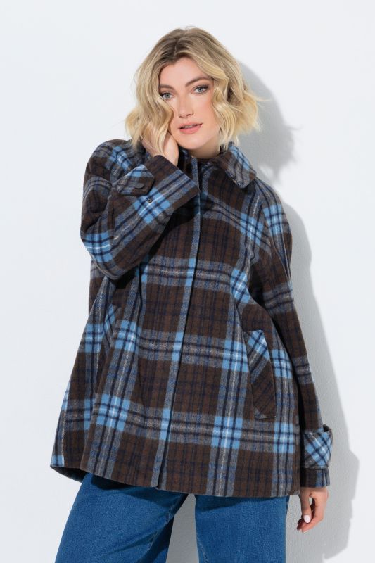 Zip-Up Plaid Jacket