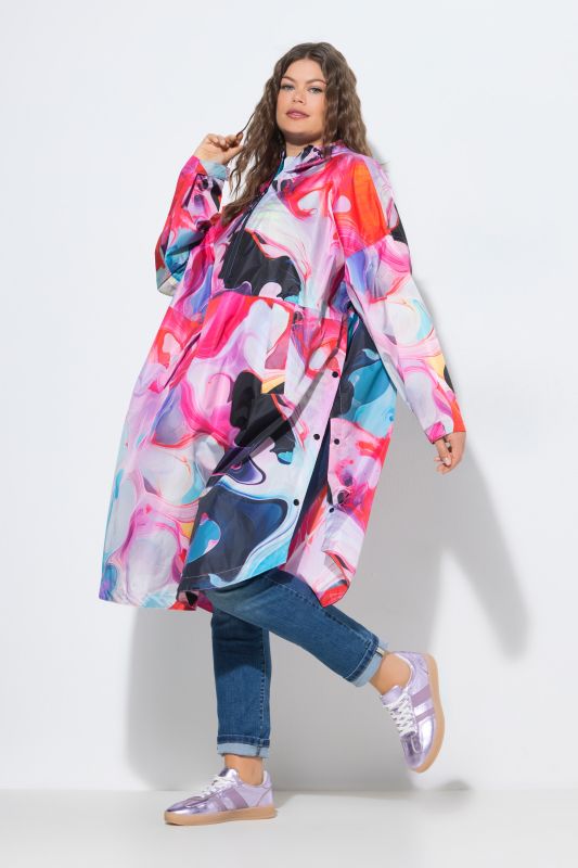Water Marble Rain Poncho