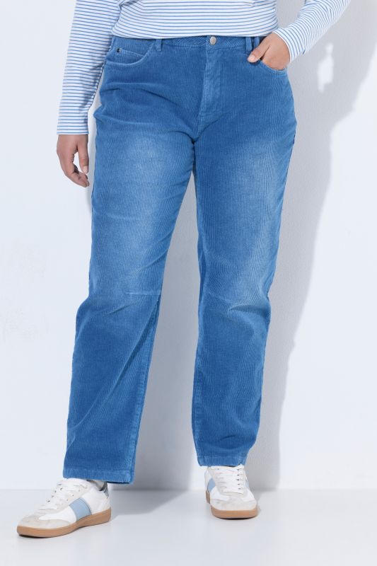 Enzyme-Washed Stretch Fit Corduroy Pants