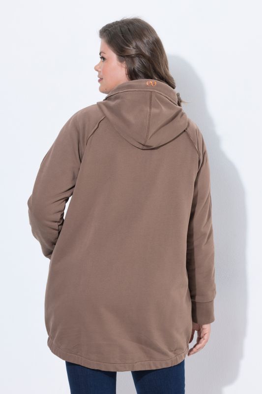Contrast Color Zip-Up Hoodie