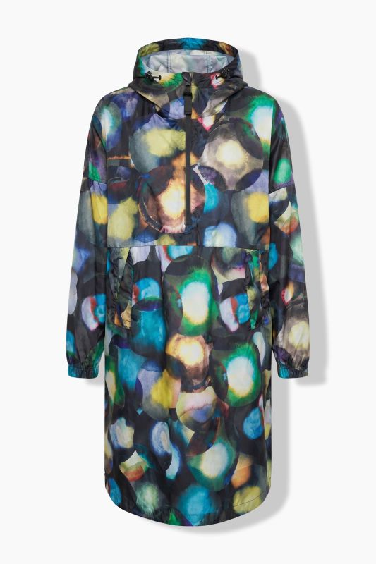 Glowing Floral Rain Poncho