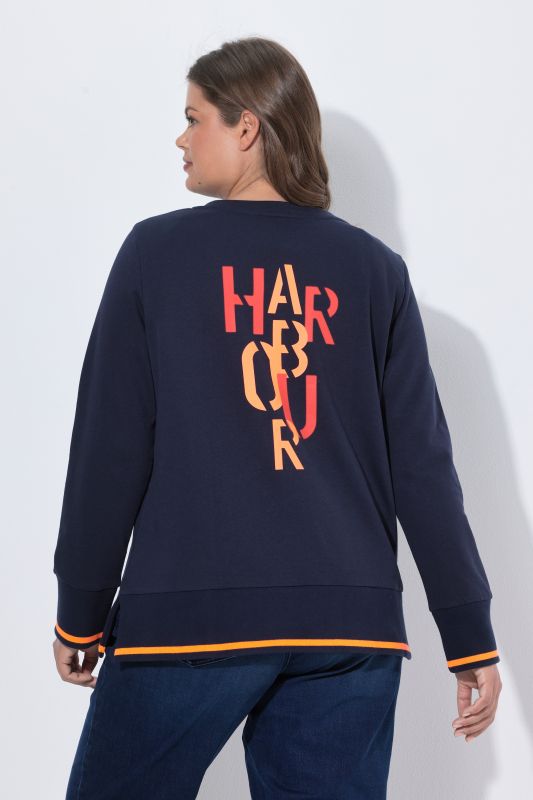 HARBOUR Back Graphic V-Neck Sweatshirt
