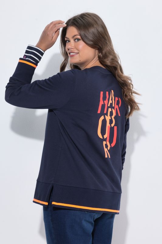 HARBOUR Back Graphic V-Neck Sweatshirt