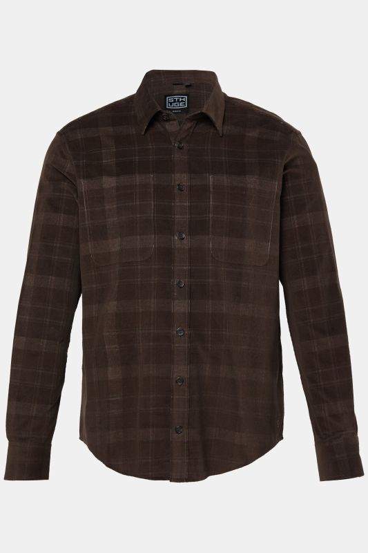 STHUGE corduroy checked shirt