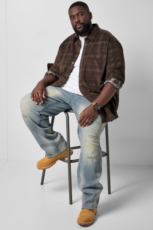 STHUGE corduroy checked shirt