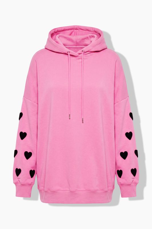 Hoodie, extra oversized, sweat, hood, hearts