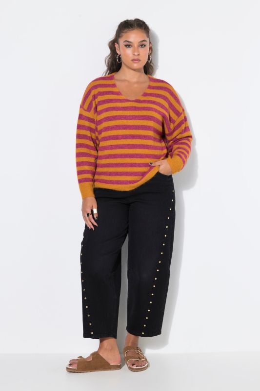 Striped V-Neck Sweater