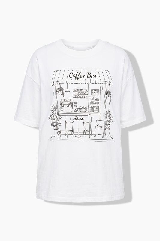 Coffee Bar Oversized Graphic Tee