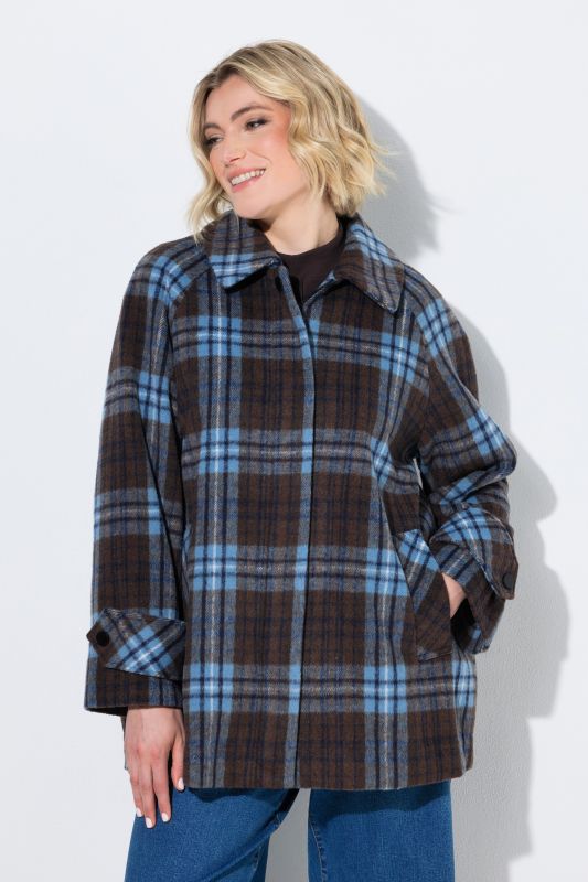 Zip-Up Plaid Jacket