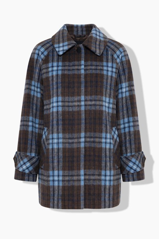 Zip-Up Plaid Jacket