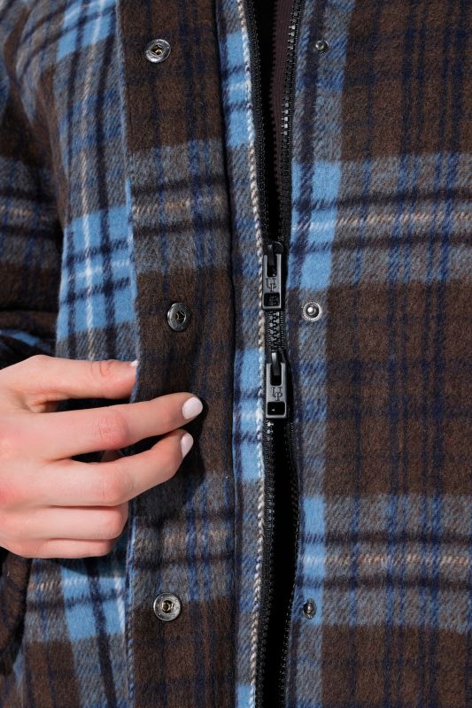 Zip-Up Plaid Jacket