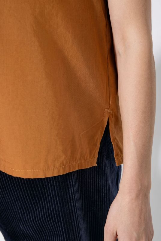 Eco Cotton Decorative Seam 3/4 Sleeve Blouse