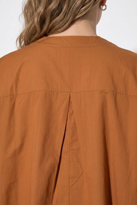 Eco Cotton Decorative Seam 3/4 Sleeve Blouse
