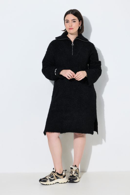 Collared Long Sleeve Sweater Dress