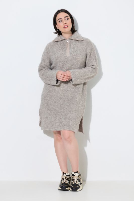 Collared Long Sleeve Sweater Dress
