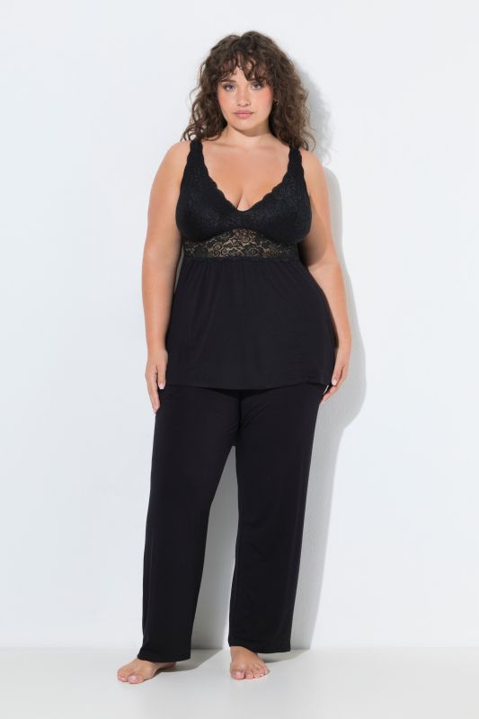 TruYou Two Piece Babydoll Pajama Set