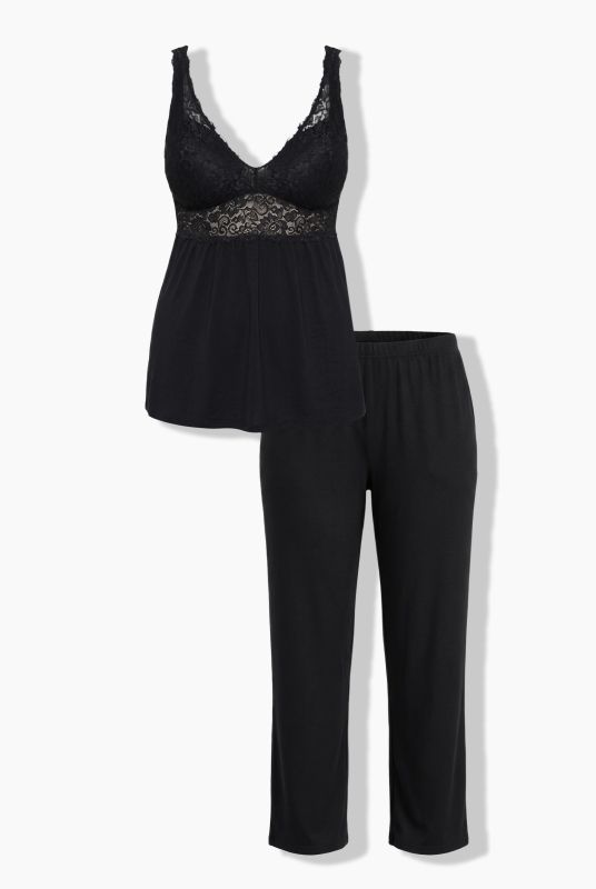 TruYou Two Piece Babydoll Pajama Set