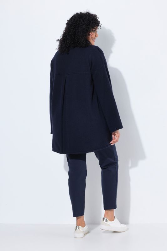 Open Shape Long Sleeve Shawl Collar Cardigan