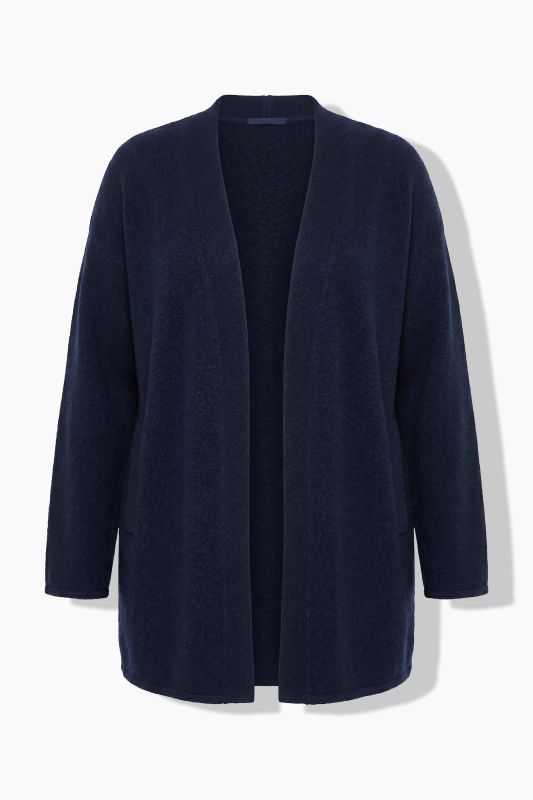 Open Shape Long Sleeve Shawl Collar Cardigan