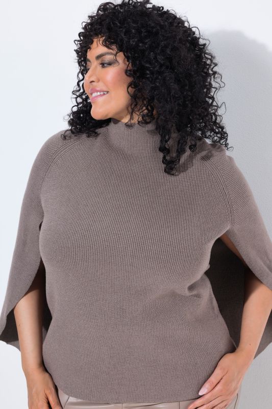 Cape Sleeve Turtleneck Sweater
