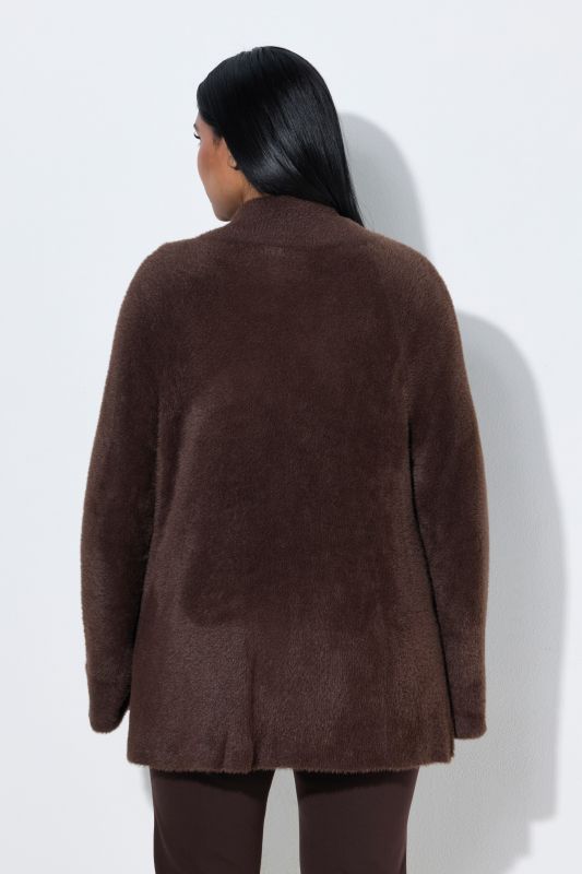Plush Knit Button-Down Cardigan