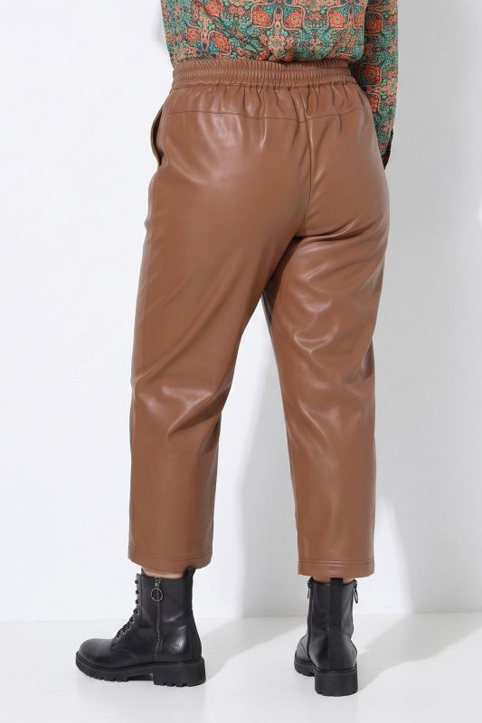 Faux Leather Comfort Waist Culottes