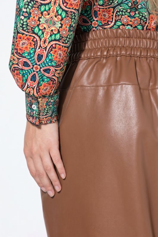 Faux Leather Comfort Waist Culottes