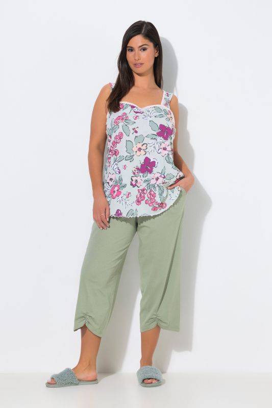 Jade Floral Two Piece Pajama Set