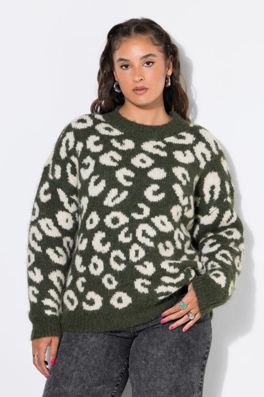 Oversized Leopard Print Sweater
