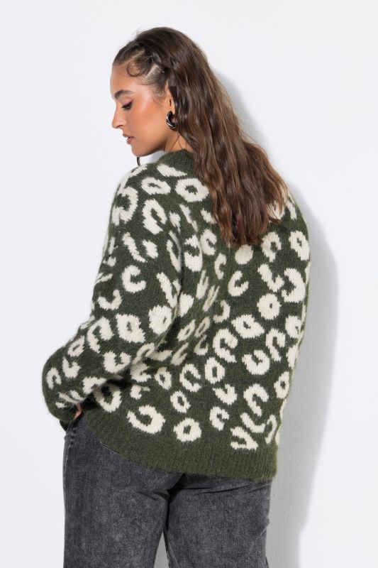 Oversized Leopard Print Sweater