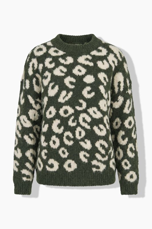 Oversized Leopard Print Sweater