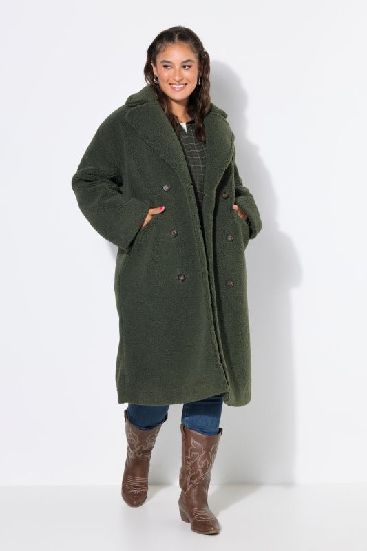 Plush Teddy Fleece Lapel Collar Coat