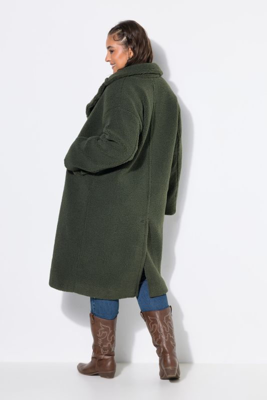 Plush Teddy Fleece Lapel Collar Coat