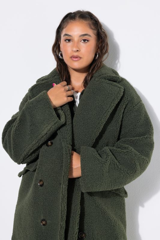 Plush Teddy Fleece Lapel Collar Coat