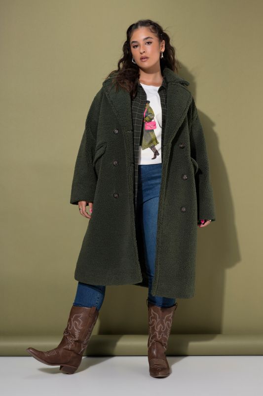Plush Teddy Fleece Lapel Collar Coat