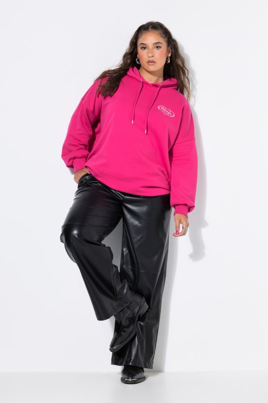 Faux Leather Wide Leg Elastic Waist Pants