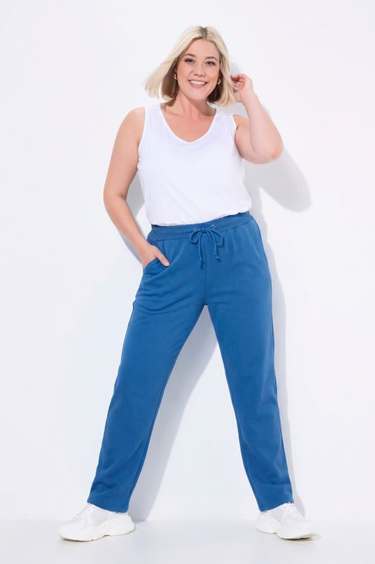Basic Drawstring Elastic Waist Cotton Blend Joggers