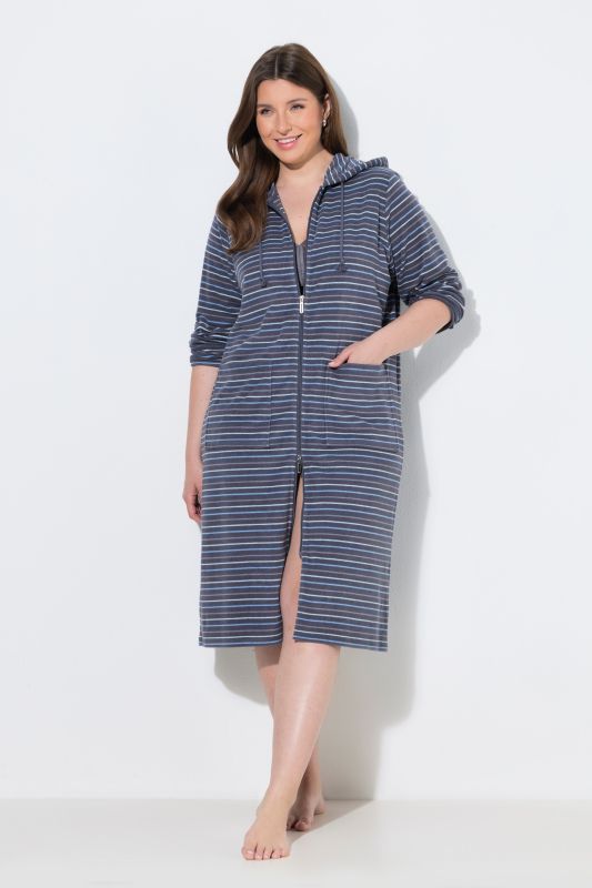 Striped Terrycloth Bathrobe