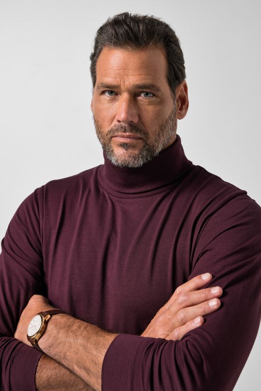 Turtleneck top, basic, jersey, long sleeve