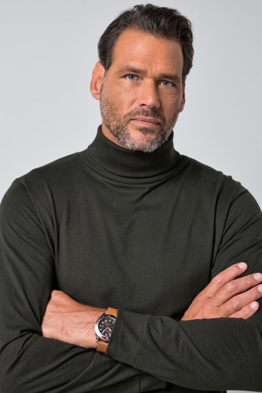Turtleneck top, basic, jersey, long sleeve