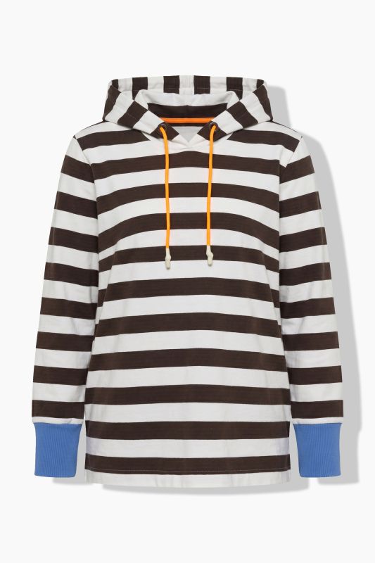 Striped Hooded  Sweatshirt