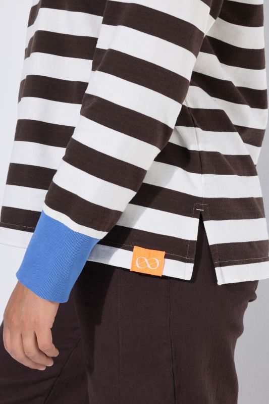 Striped Hooded  Sweatshirt